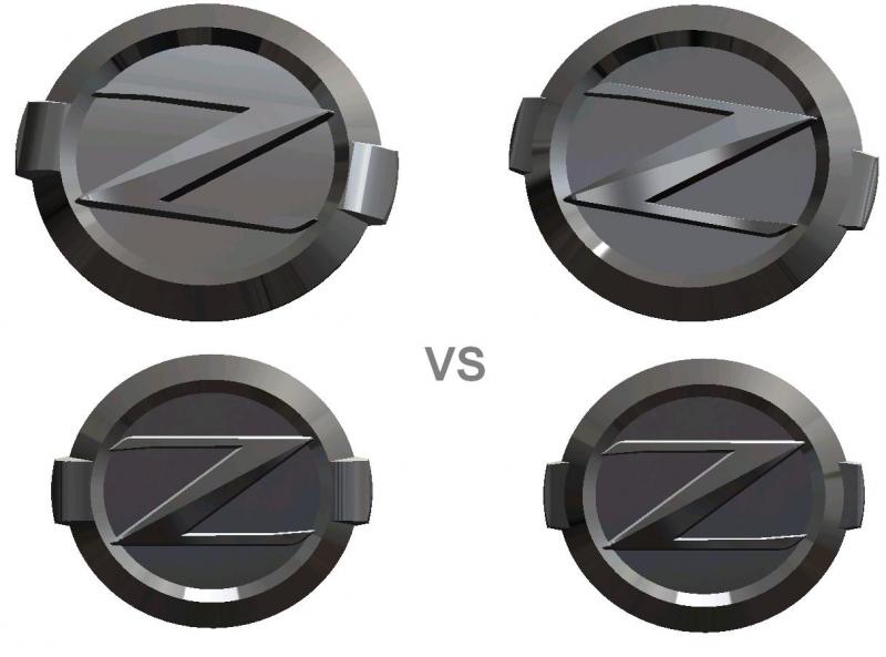 Nissam Z Emblem (Design 2   Tabs Comparison)