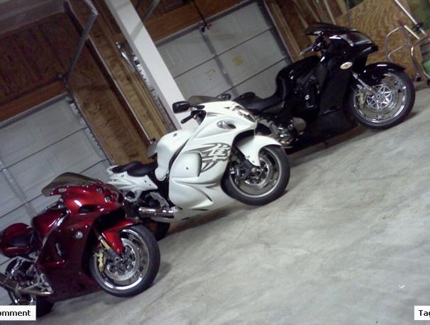 bikes (02 gsxr1000, 11 hayausa, 01 zx12r)