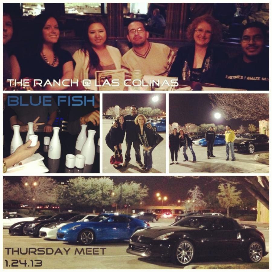 Celebrated my bday with my Z people :)

Thursday 370Z Meet
1.24.13
The Ranch & Blue Fish (Las Colinas)