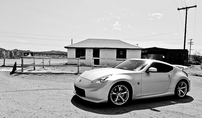 The NISMO in Barstow, CA., straight B/W. (Photo by G. A. Volb/Shutterjock)