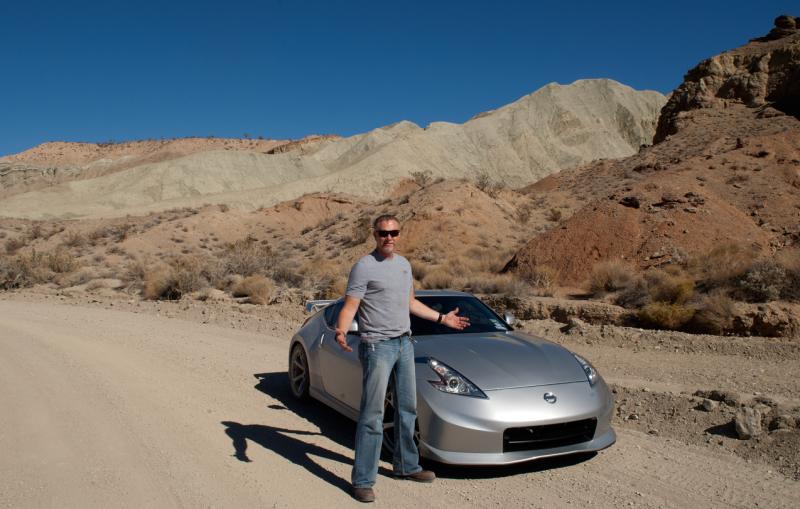 Whenever I take a shot like this I realize just how low to the ground the car is and why I, literally, have to bail out of it when I park. I open the door and execute what I like to call a "suicide roll to my left." Keeps me young ... kind of.

This shot was taken out at Rainbow Basin, just outside of Barstow, Ca.