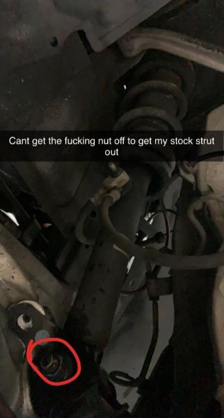 Didnt have a strong enough impact to get my stock struts out