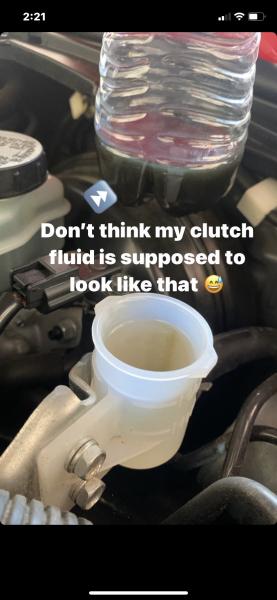 Changed clutch fluid for the first time