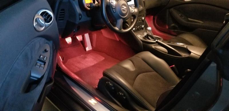 Interior lighting mod. Looks reddish in pic, but color is actually orange to match the dash and kickplates.