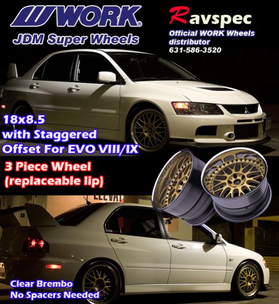 RavSpec Work VS-XX wheels on my EVO IX