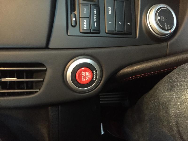 Red GTR start/stop push button