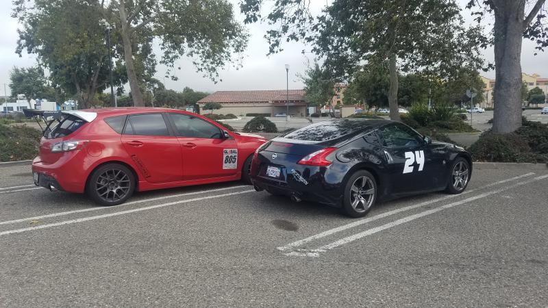 Brother and I after my first autocross grabbing food