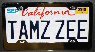 My EXTREMELY original license plate. ;)