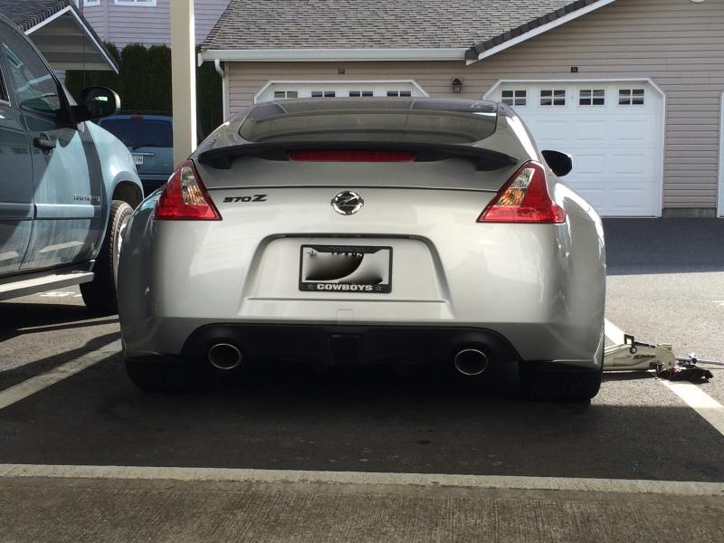 20mm Spacers on the rear from Z1 Motorsports Inc. March 2014.