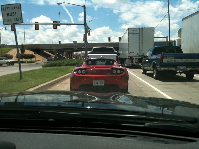 Saw a Tesla on my lunch break the other day. Don't see too many of them, especially in Oklahoma!