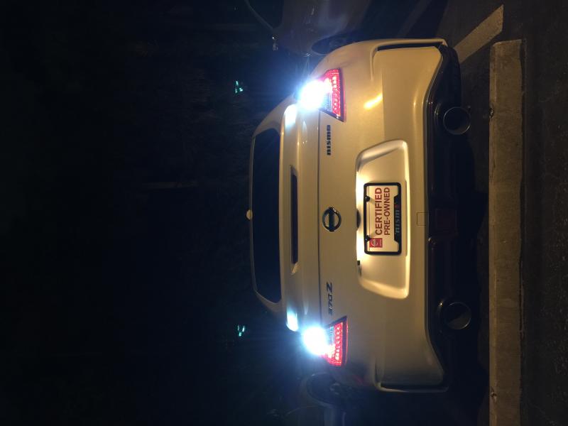 LED Reverse lights upgrade. Sorry the picture was flipped on its side