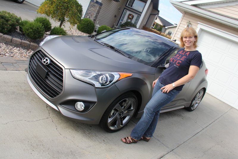 Wife's new 2013 Hyundai Turbo Veloster in Matte Grey