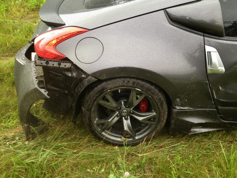 Rear passenger side bumper damage....